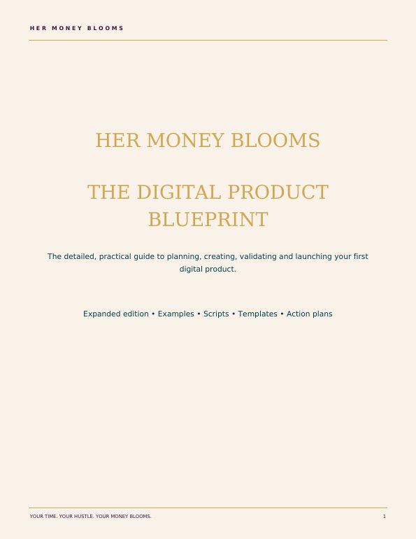 Shop Side Hustle Guides, Templates & Budget Planners | Her Money Blooms